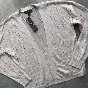 Banana Republic loose Knit cardigan - light gray
